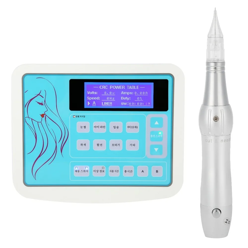 Машинка для татуировки Полуперманентная с ЖК дисплеем аппарат микроблейдинга