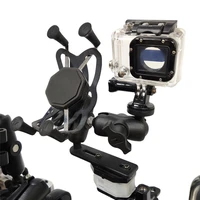 with 1 inch ball head motorcycle handlebar pump mount for ram mounts for gopro action cameras dslr sjcam smartphones accessories