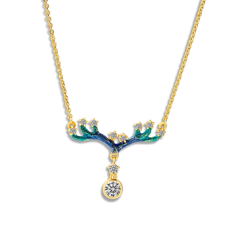 

Yayu-женское эмалированное ожерелье ручной работы, дизайнерская нишевая цепочка до ключиц, модный тренд, новинка