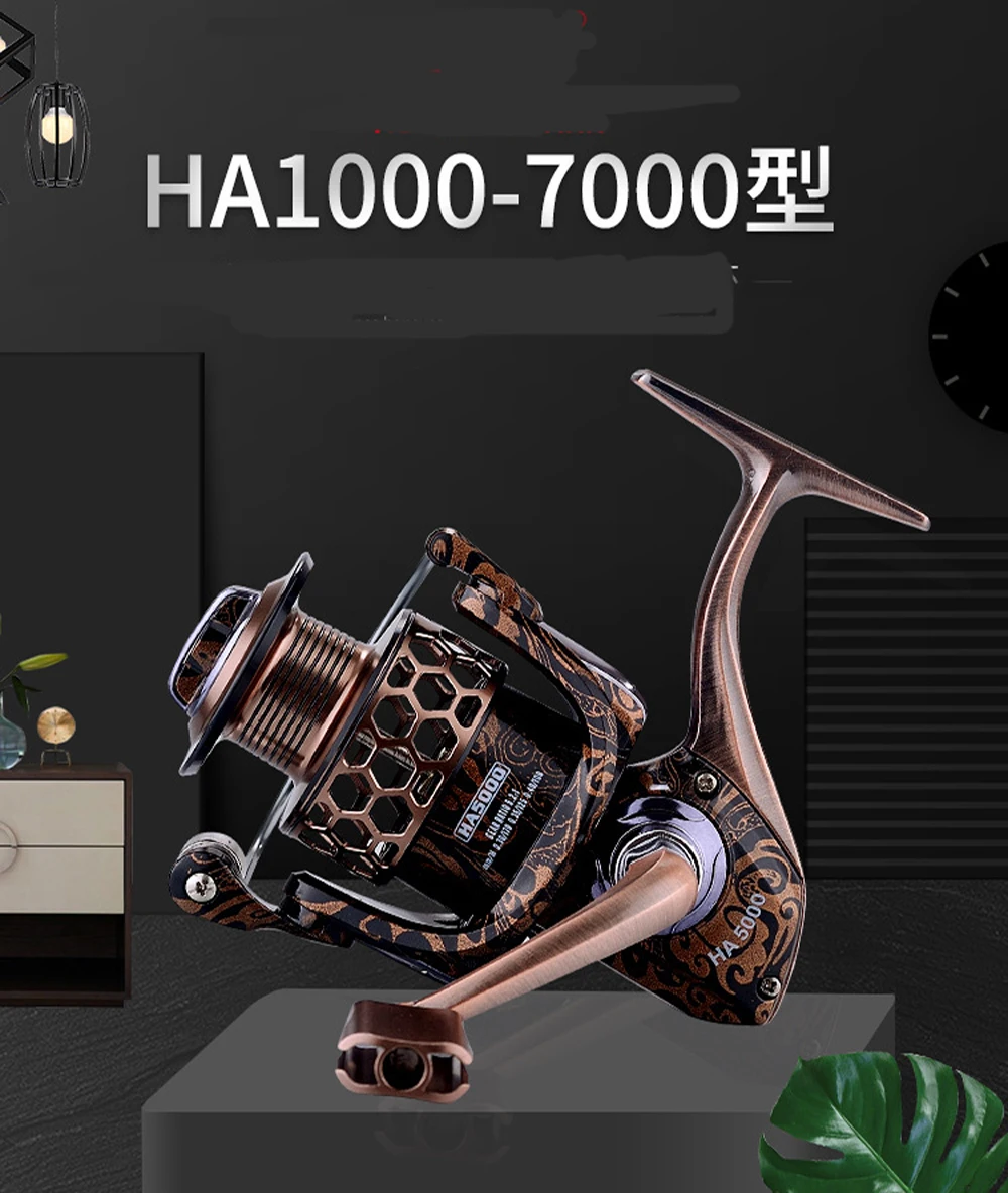 

Новая полая металлическая вращающаяся Рыболовная катушка передаточное число 5,2: 1 1000-7000 серия металлическая передняя Швабра катушка рыболо...