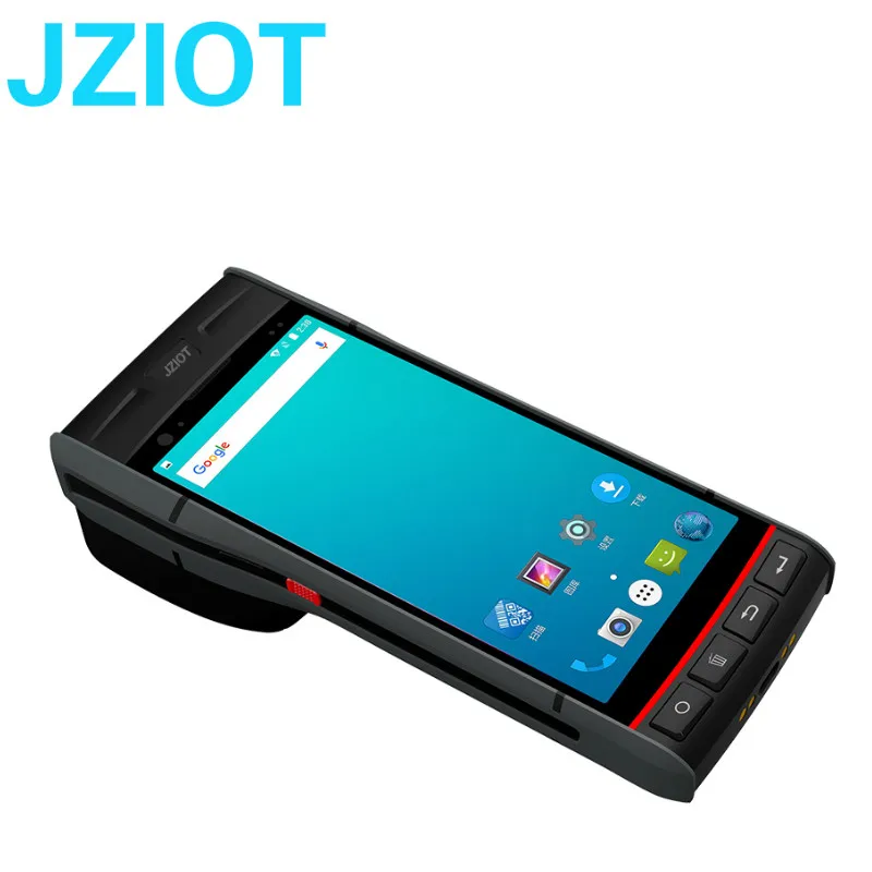 Портативный телефон умный POS терминал со встроенной наклейкой и термопринтером