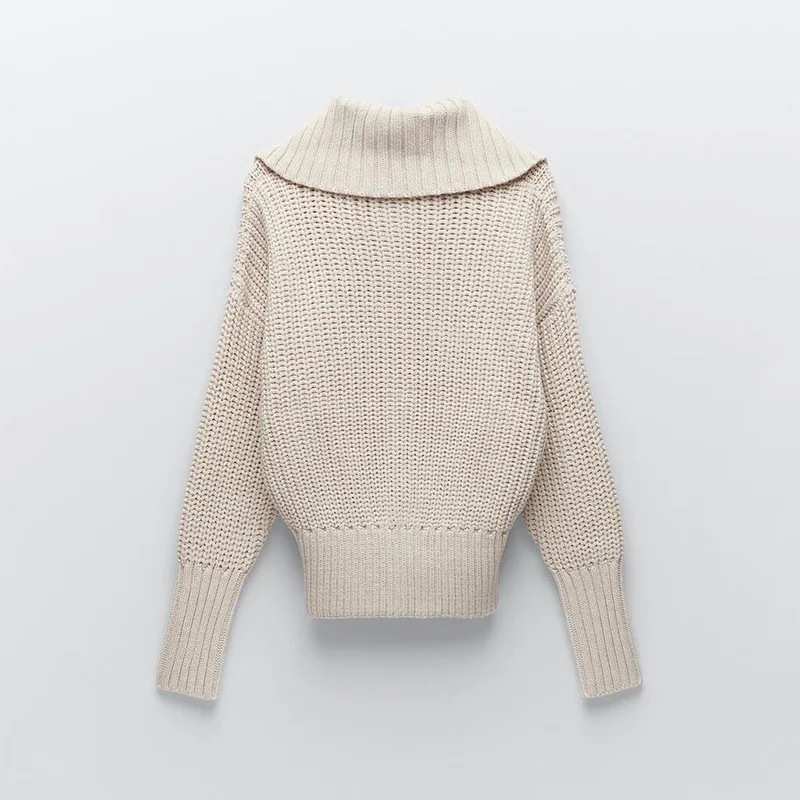 

Knitted Cardigan Sweater Women Fashion Top autumn 2020 Long Sleeve Casual Outwears zipper Coat B253
