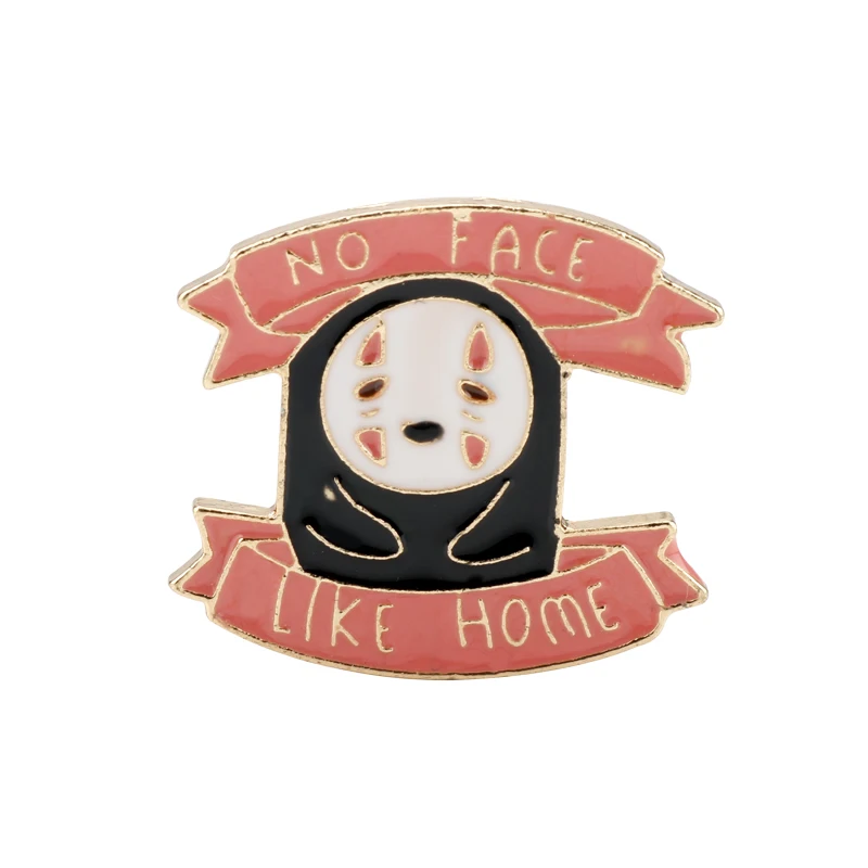 Брошь Без лица Haku значок из спирированного страха на лацкан эмалированные броши