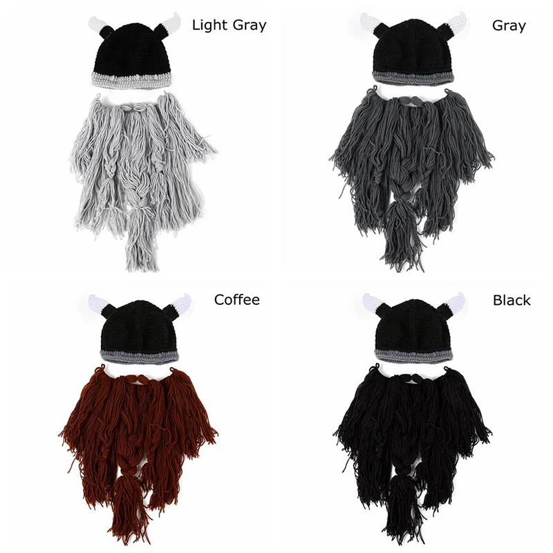 Забавная мужская вязаная шапка для костюмированной вечеринки на Хеллоуин лыжная