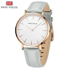 Женские часы MINIFOCUS, простые Роскошные Кварцевые часы, женские повседневные часы с большим циферблатом и кожаным браслетом