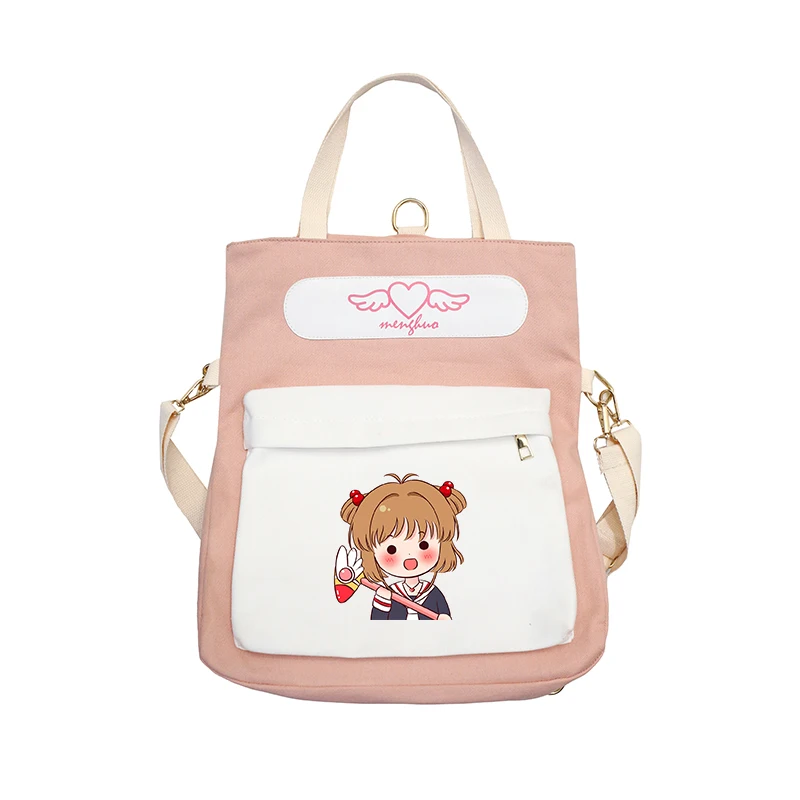 Рюкзак для косплея сакуры с отделением карт модный холщовый ранец через плечо