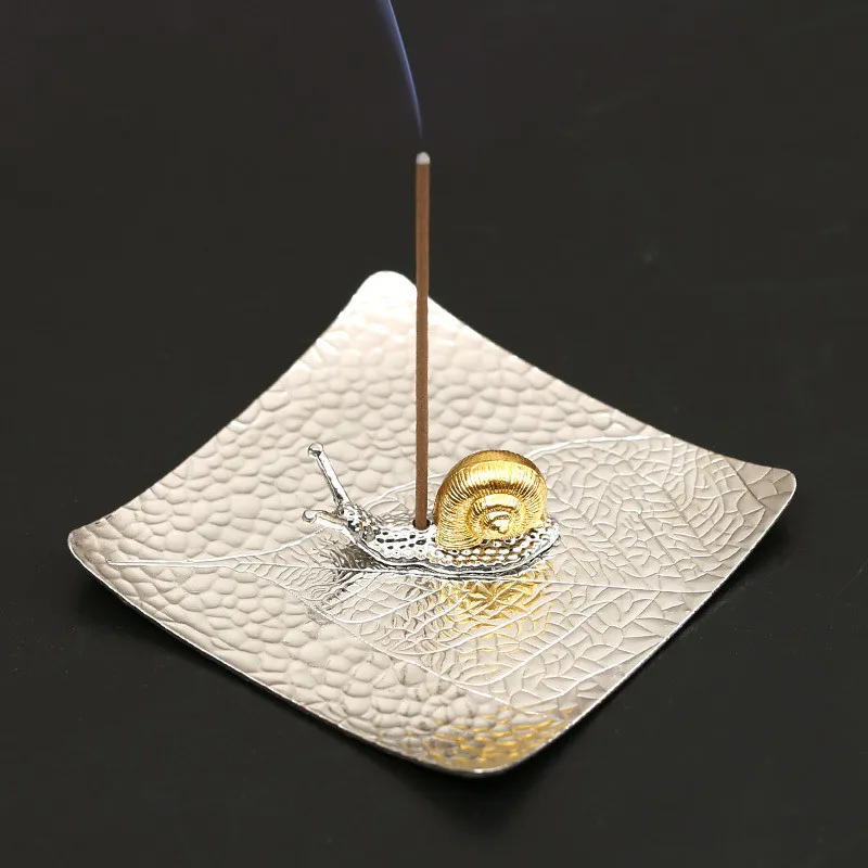 1 Набор курильницы (1 маленькая статуя улитки держатель для благовоний + тарелка)