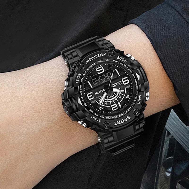 

Часы мужские электронные, водонепроницаемые, многофункциональные, спортивные, автоматические