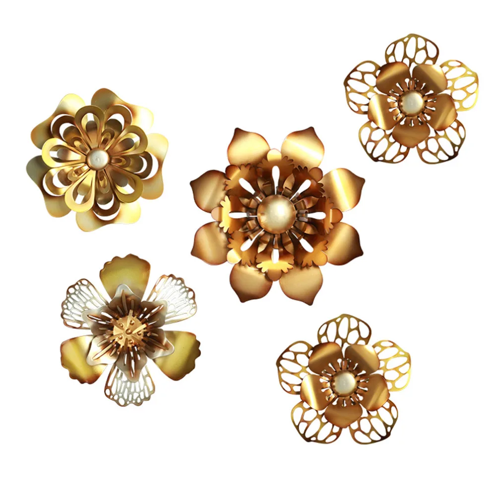 Кованая Железная 3D наклейка цветочный узор настенная Декор металлическое