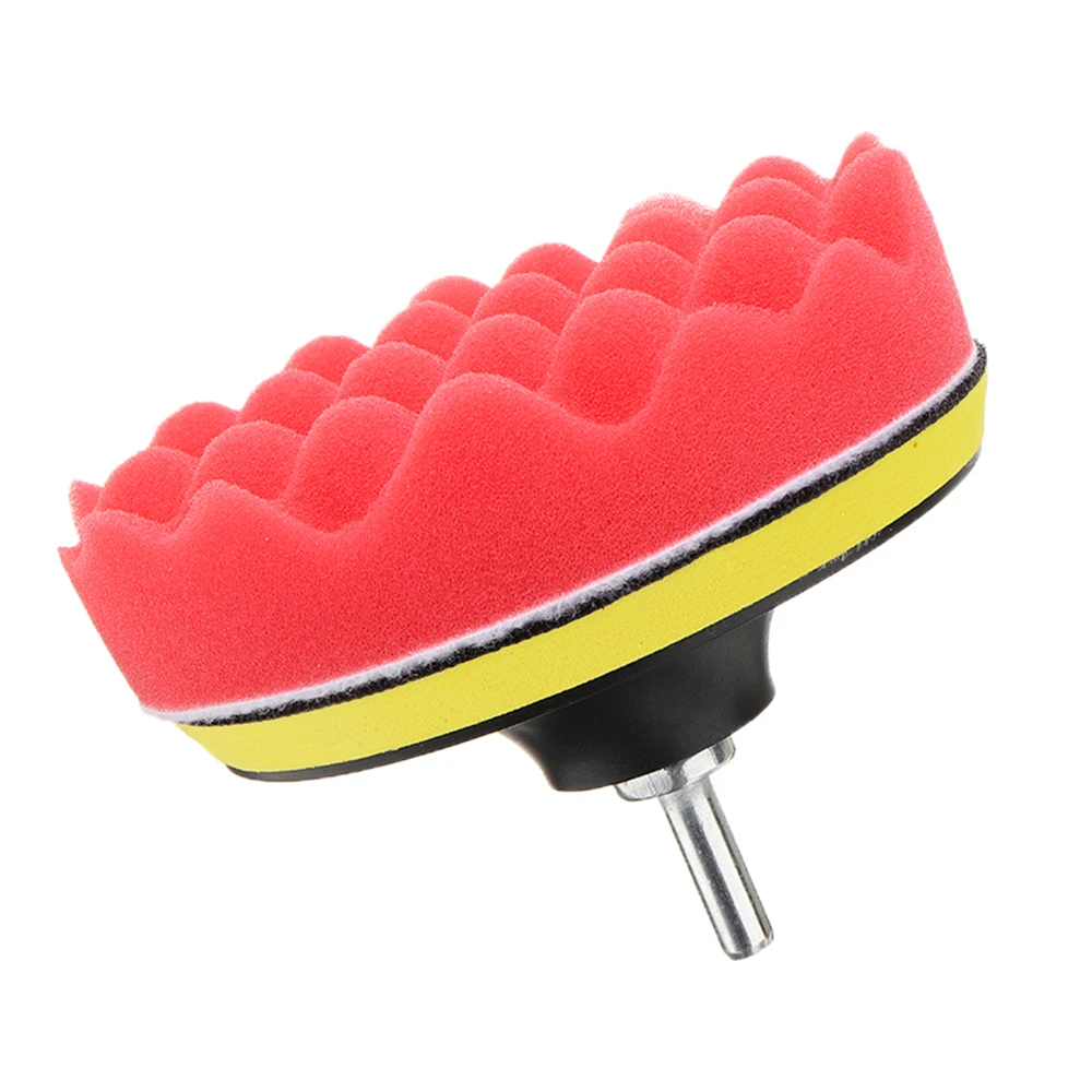 

Set Polishing Pad Tool 5\" Finishing Cleaning Buffing Disc Sponge Drill Adapter