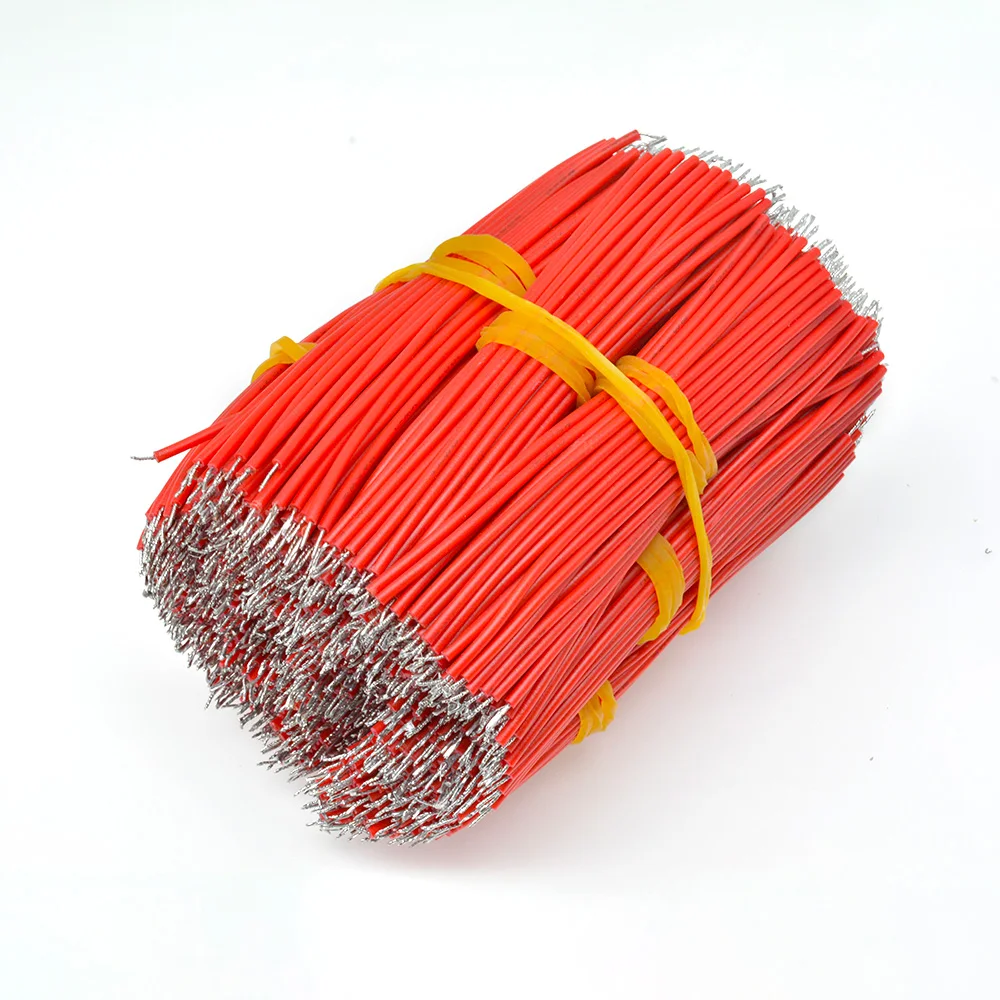 24AWG 100 шт./лот 8 см двойной Луженый провод UL1007 припой 6 цветов Перемычка кабель