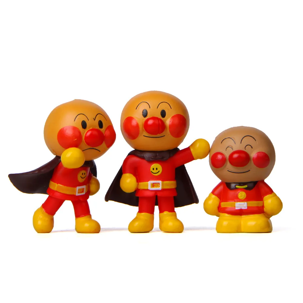 

Car Decor Cute Anime Anpanman Action Figures Creative Auto Interior Dashboard Ornament Fairy Garden Miniatures Accessories Toys