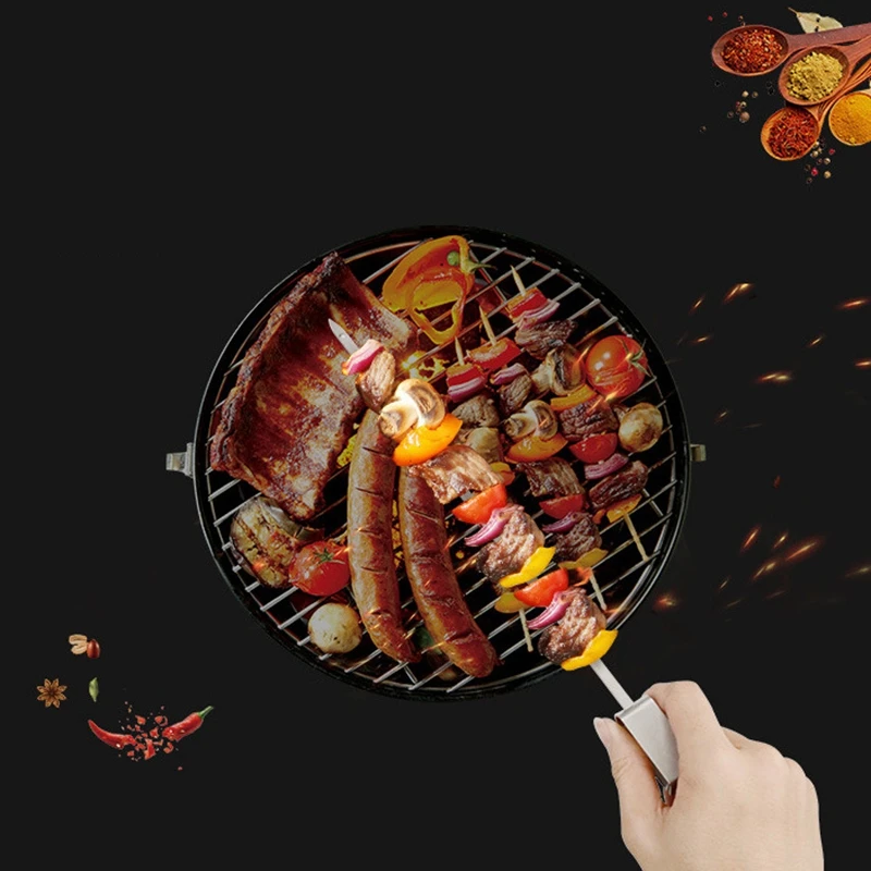 

Stainless Steel Barbecue Stick Barbecue Fork Outdoor BBQ Barbecue Needle Barbecue Mutton String