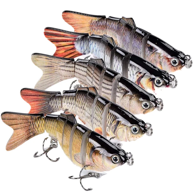 5 шт. Реалистичная приманка для ловли окуня 6 многосоставная плавающая медленное