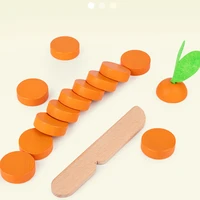 wooden cutting simulation wood carrot montessori early education childish exercise hand eye coordination puzzle cut toys