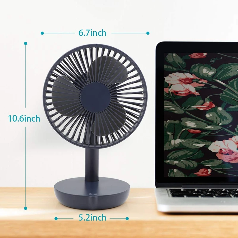 5 скоростей работающий от батареи Usb настольный вентилятор тихий шепот