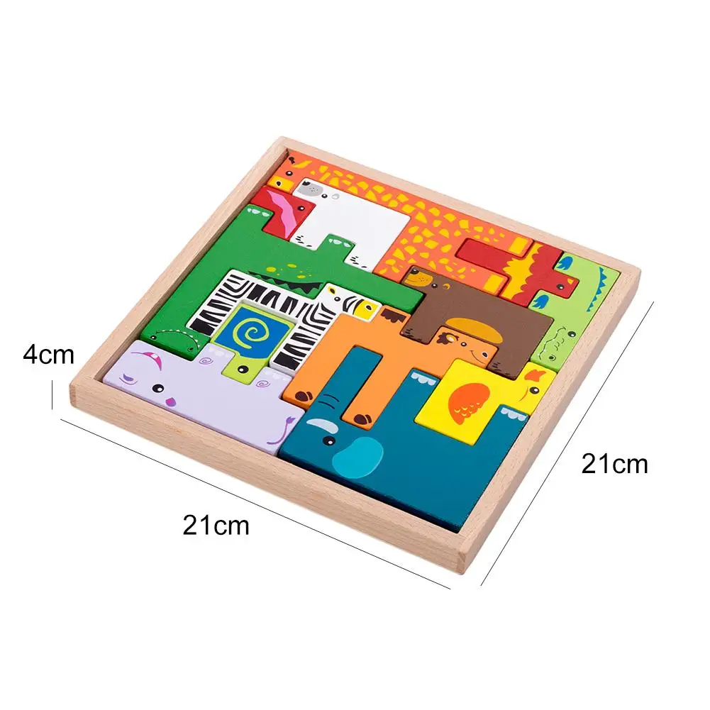 

Kids Wooden Brain Teasers Building Blocks Game Puzzles Set Intelligence Toys