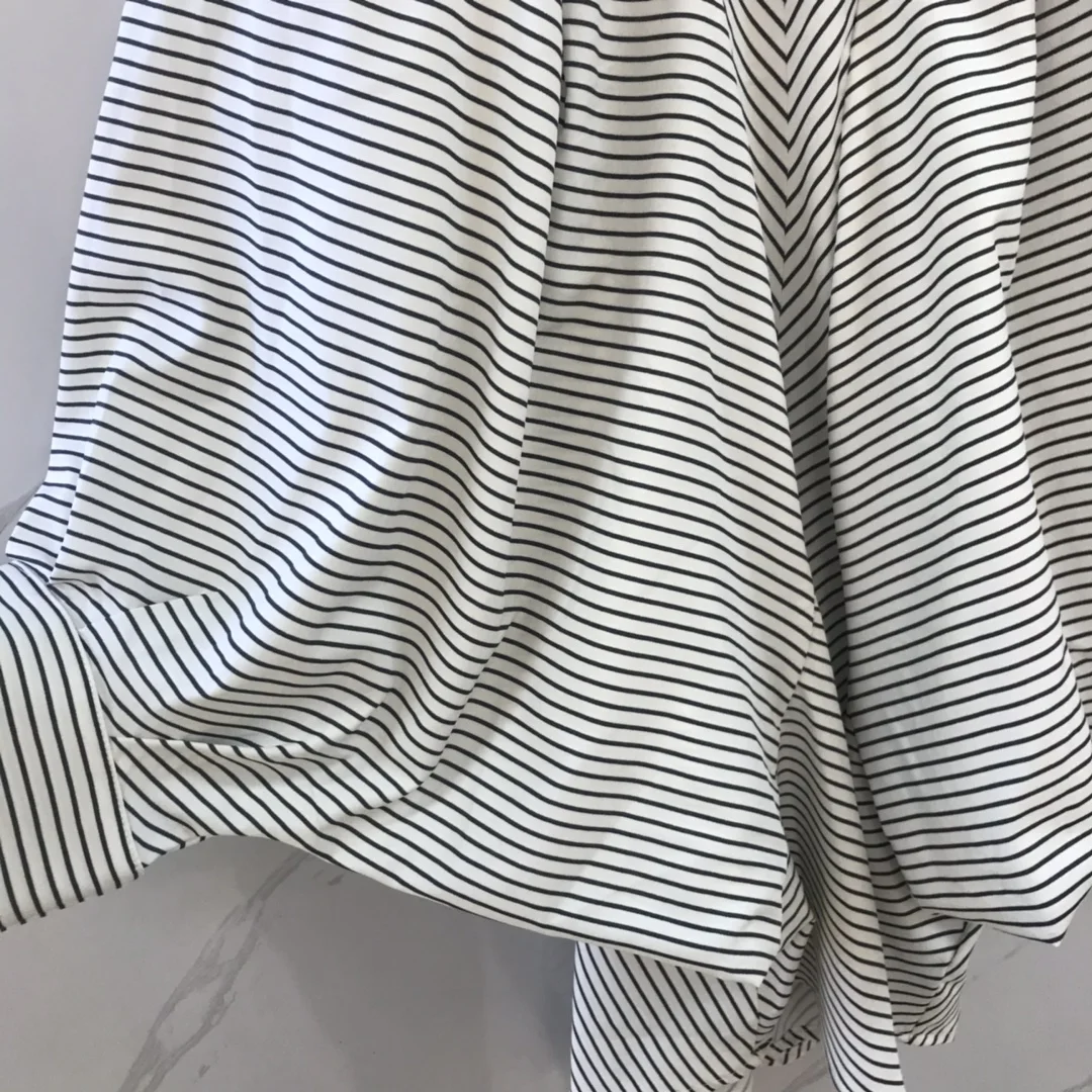 

new women fashion 2021 long sexy casual bat sleeve striped shirt 0325