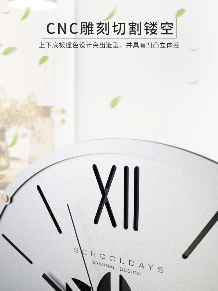 Настенные часы с золотым маятником для спальни тихие Подвесные гостиной