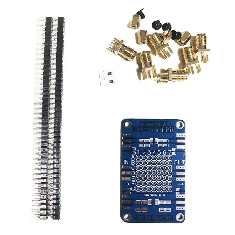 

NanoVNA Testboard Kit Vector Analyzer Web Test Board VNA RF Demo Set Measurement DIP SMT Device Tool Spare Parts