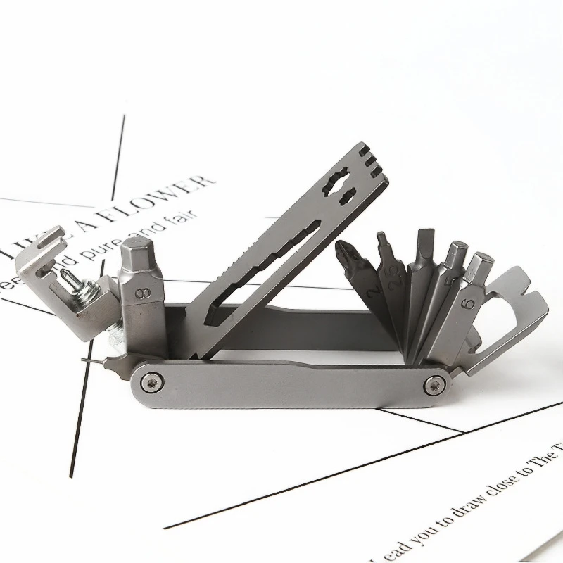 

Multi-Function Keychain With Cruciform Screwdriver Mobile Phone Support Mini Portable EDC Pendant Repair Kits