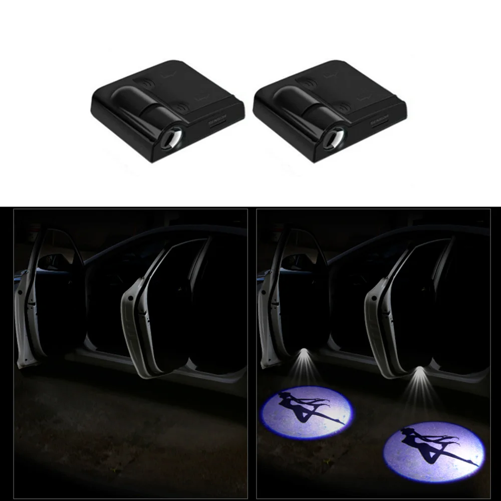 2X LED Car Door Warning Logo Projector Lights For BMW Mitsubishi FOR TOYOTA LADA FOR Peugeot SEAT Hyundai KIA FOR FORD Renault