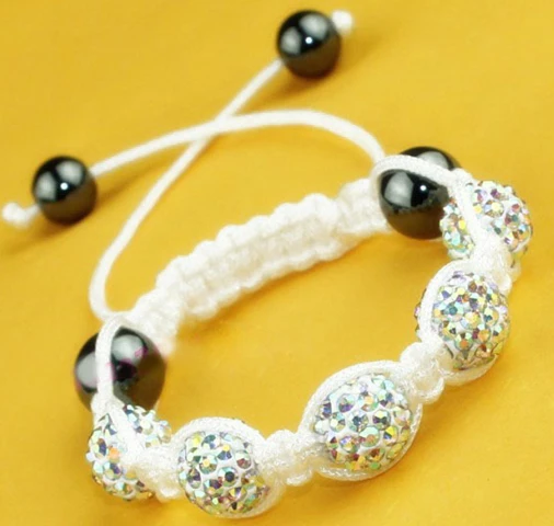 Хорошо! irgfd Микро Проложить CZ Диско Шар Бусины Браслет хороший подарок для детей