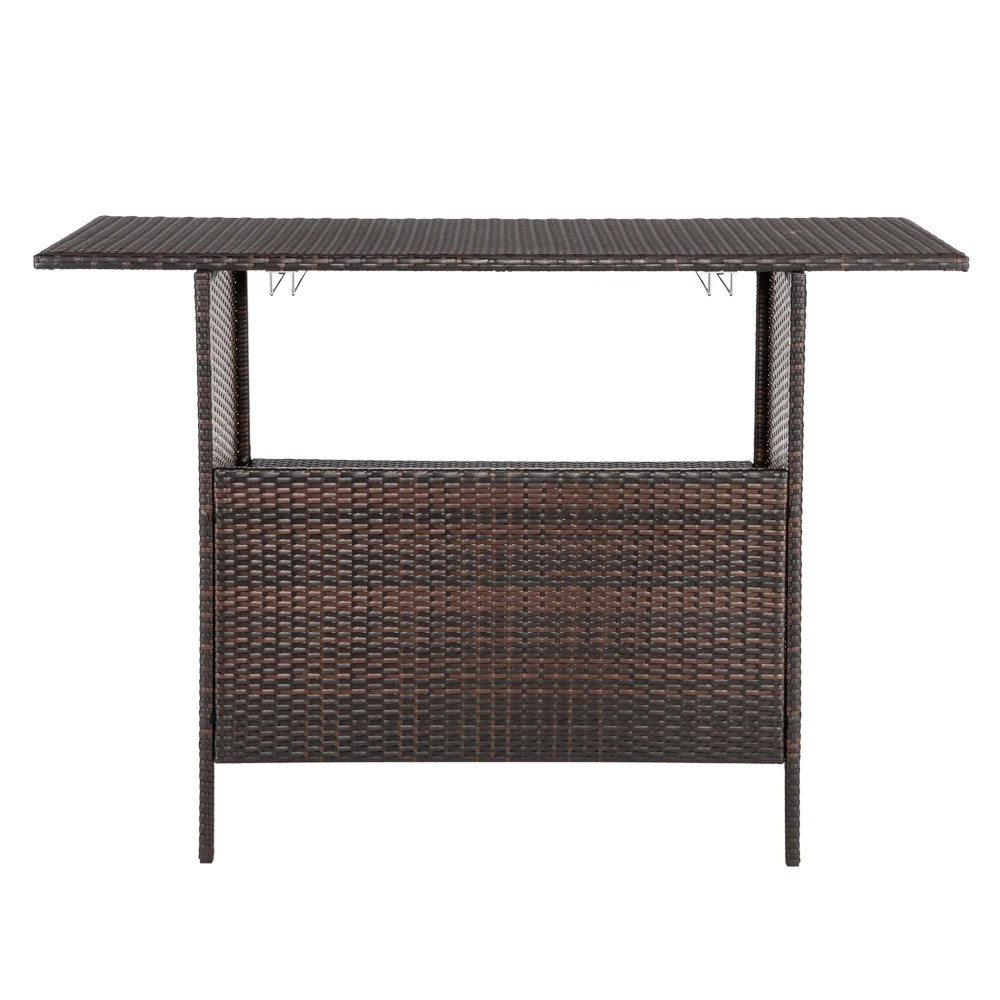 Mesa de Bar moderna, elegante y hermosa, color marr&oacute;n degradado, stock listo en EE. UU.-1