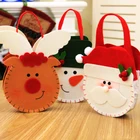 Мешочек для конфет с рождественской елкой, 1 шт., сумка для подарков Санта-Клауса, сумка со снежинкой, рождественские украшения
