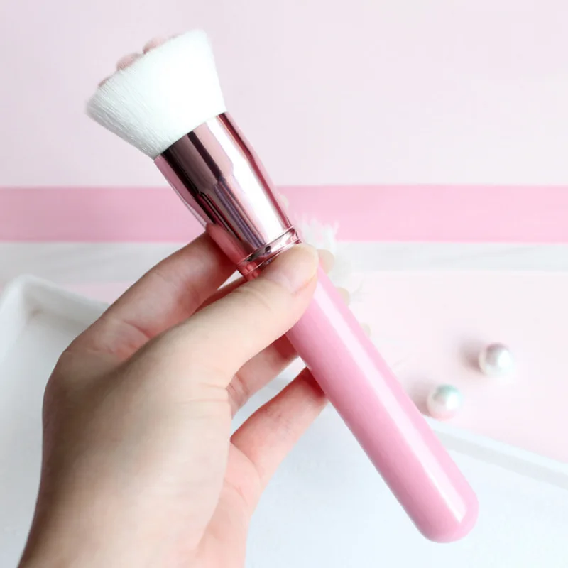 

1pcprofessional Cat Claw Makeup Brush Flat Top Foundation Brush Face Brush Repair Contour Brush Multifunctional Makeup Brush New