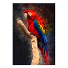 Алмазная мозаика, современное искусство животных, красочный Попугай, Набор для вышивки крестиком, алмазная вышивка, полная квадратная круглая стена
