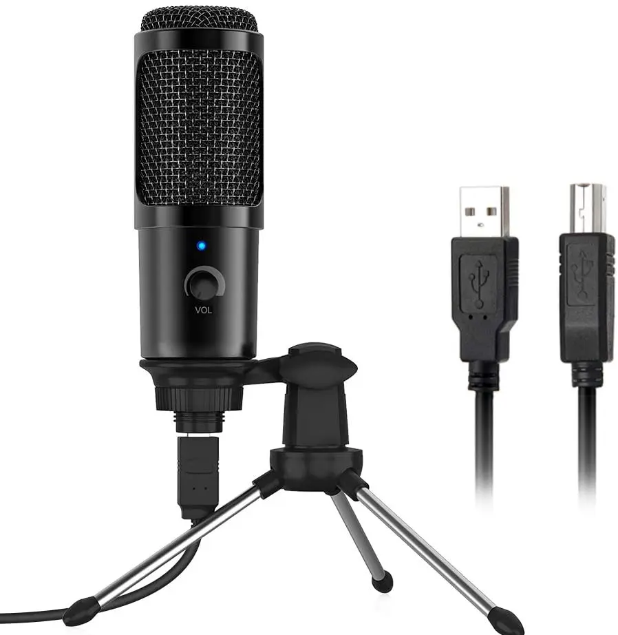 Металлический конденсаторный USB микрофон для ноутбука MAC или Windows|Микрофоны| |