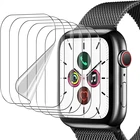 6 шт ТПУ Экран протектор для наручных часов Apple Watch, SE, 6, 5, 4, 3, 2, 1 чехол дружественных пузырьков HD прозрачная пленка для наручных часов iWatch, 44, 40, 42, 38 мм