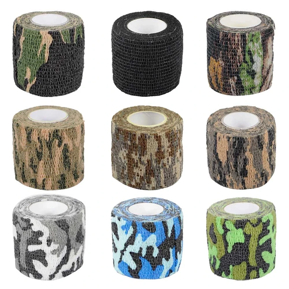 

Tactical Camo Stretch Tape Bandage Camping Hunting Camouflage Tape Military First Aid Bandage Shooting Gun Paintball Accessories