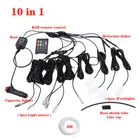 Светодиодная ламсветильник для салона автомобиля, 10 в 1, RGB, с управлением через приложение, 8 м