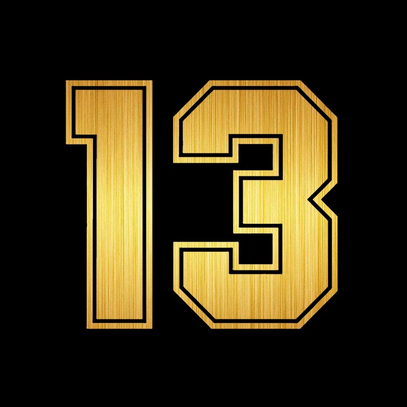 

Personality Reflective Number 13 Carbon Fiber Funny Car Sticker Vinyl Decal Auto Decals Decoration KK 14cm X 15cn