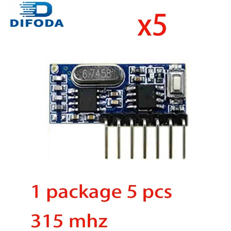 DIFODA10 шт. 315 МГц беспроводной пульт дистанционного управления 4CH RF релейный 1527