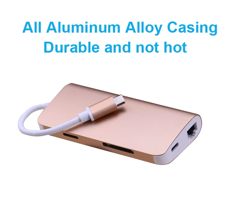 8 в 1 USB Type C 3 OTG концентратор для Macbook ноутбука до 0/4K HDMI ТВ проектор/RJ45 Ethernet / SD TF
