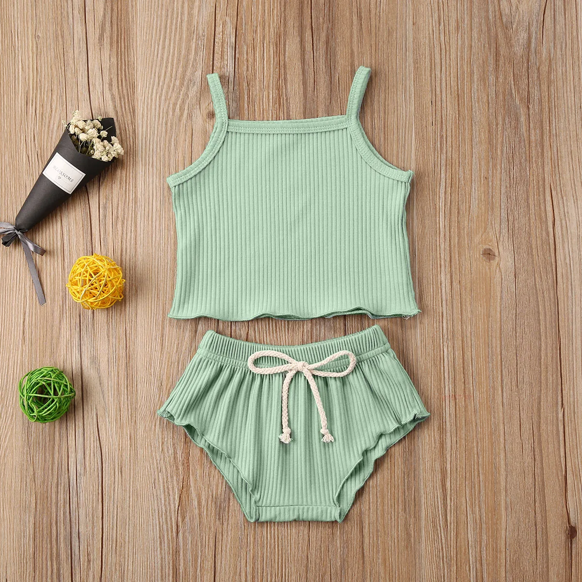 

Toddler Kid Baby Girl Summer Clothes Sling Tops Shirt Shorts 2pcs Summer Cotton Baby Girls Outfit Set Clothes