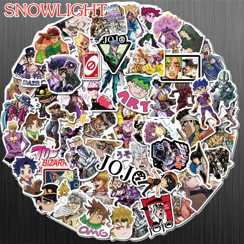 10/50 pcs/pack Anime JoJos Bizzare Adventure Pvc Waterproof Sticker For Luggage Laptop Bicycle Motorcycle Notebook Stickers