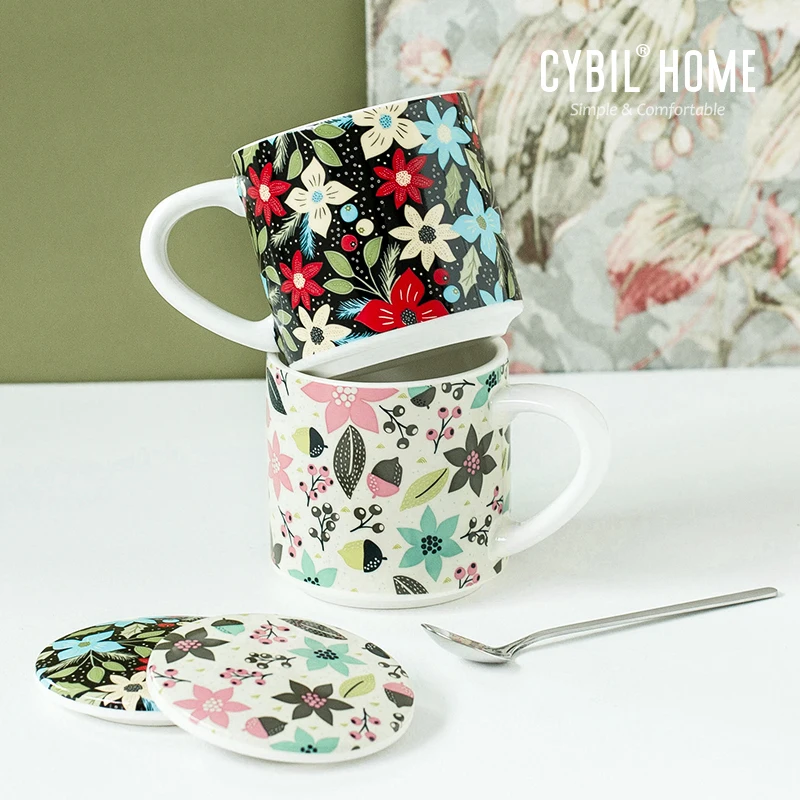 Кофейная кружка с крышкой и ложкой креативная забавная многоразовая кофейная