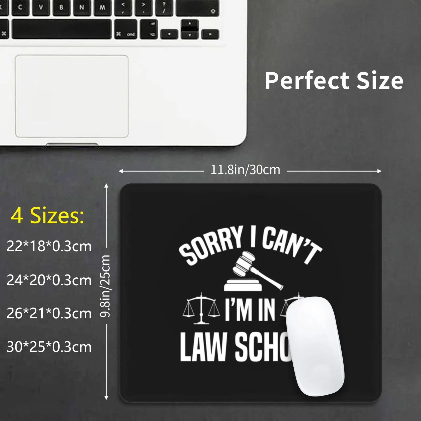 

Извините, я не могу работать в Школе права, Подарочный коврик для мыши для учеников, печать «сделай сам», для юристов, для судей