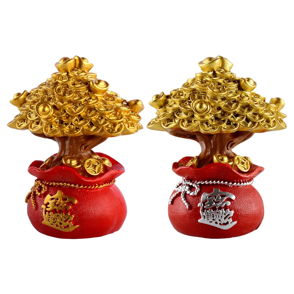 

Lucky Tree Money Tree Ornaments Feng Shui Feng Shui Statue Bonsai Feng Shui Ornament for for Prosperity Home Decoration Gift
