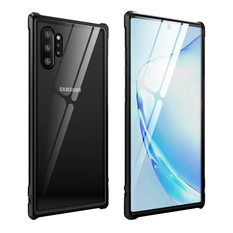 2019 чехол для телефона samsung Galaxy Note 10 Plus защелкивающаяся Кнопка Пряжка алюминиевая