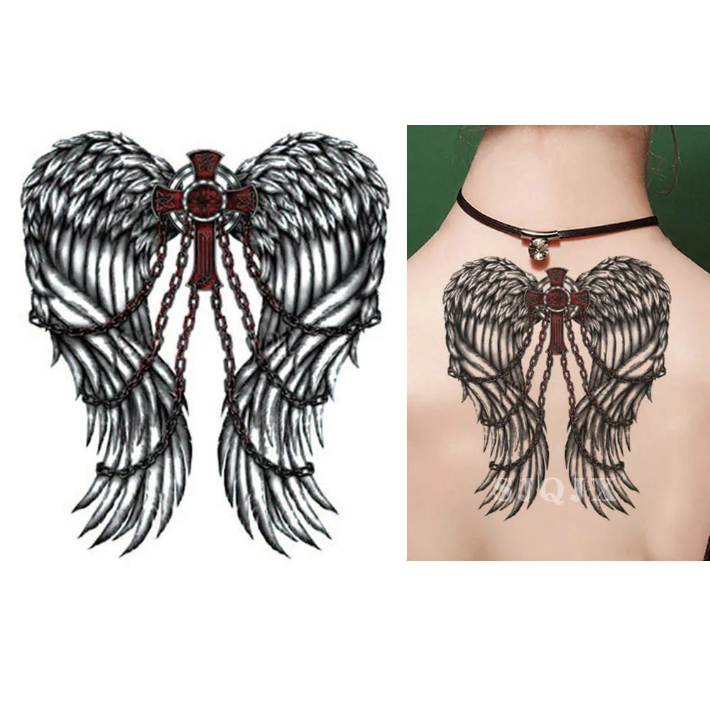 Маленькая временная татуировка на руку наклейки цвета цветка дракона черные