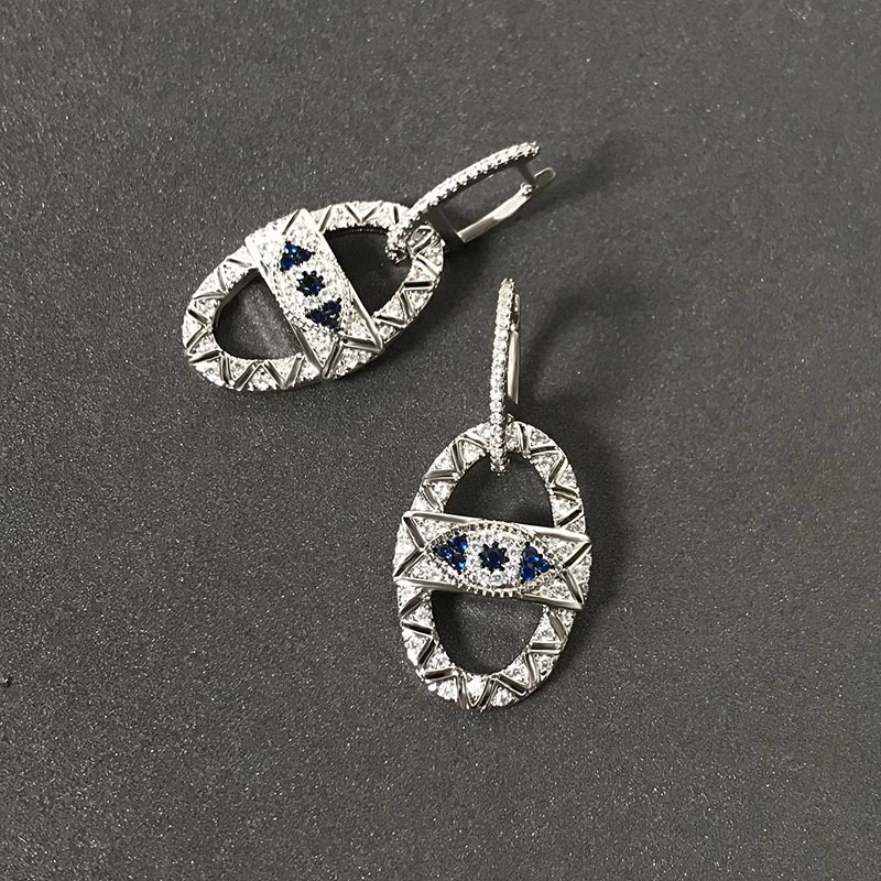 

Женские серьги от сглаза, из серебра 2021 пробы, в стиле ретро