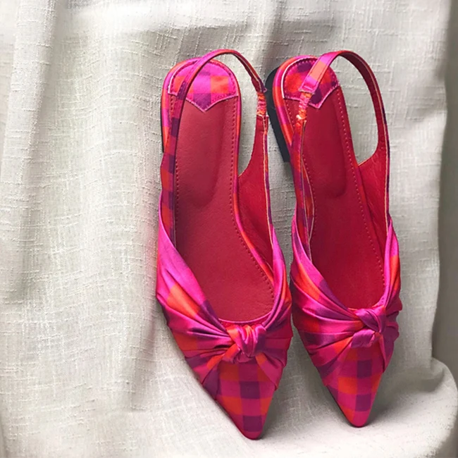 MONMOIRA/шелковая женская обувь на плоской подошве с узелками Разноцветные женские