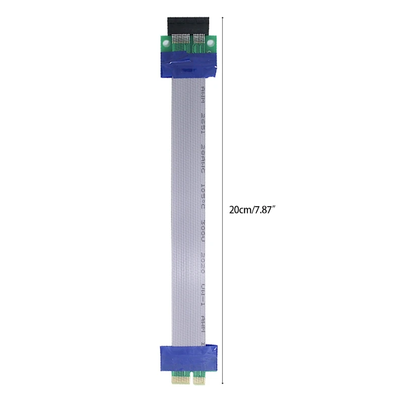 

67JA Flexible PCI Express Cable Relocate PCI-E 1X to 1x Slot Riser Card Extender Extension Ribbon for Bitcoin Miner (20cm)