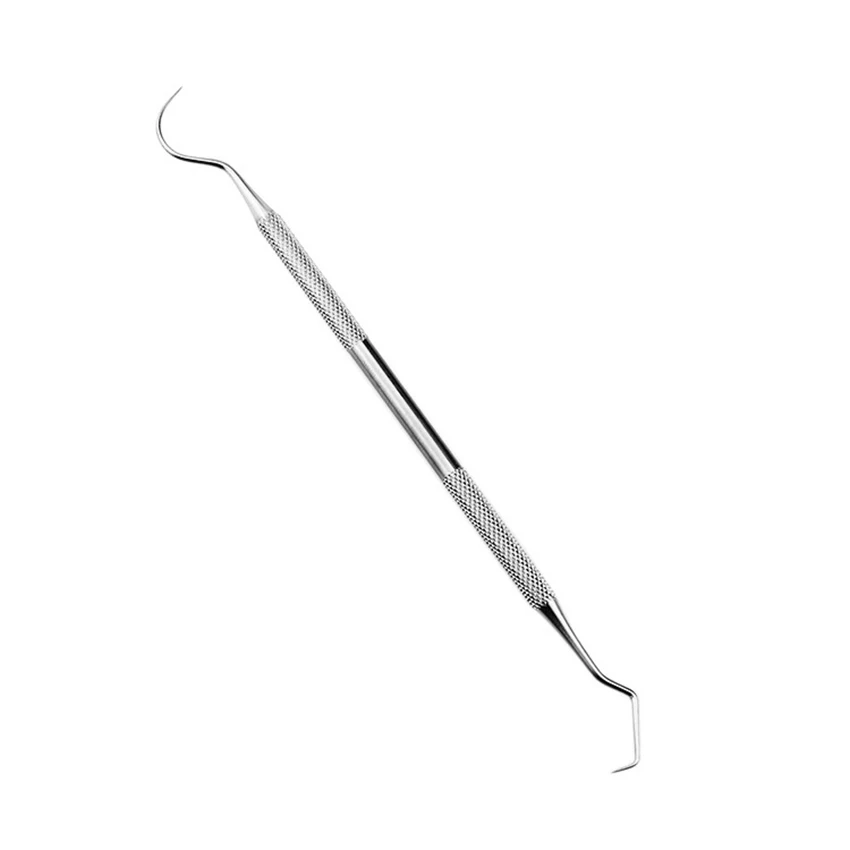 

Stainless Steel Double Headed Tarter Remover Scraper Teeth Cleaning Oral Care Tool Dental Probe Dentist Teeth Clean Pick