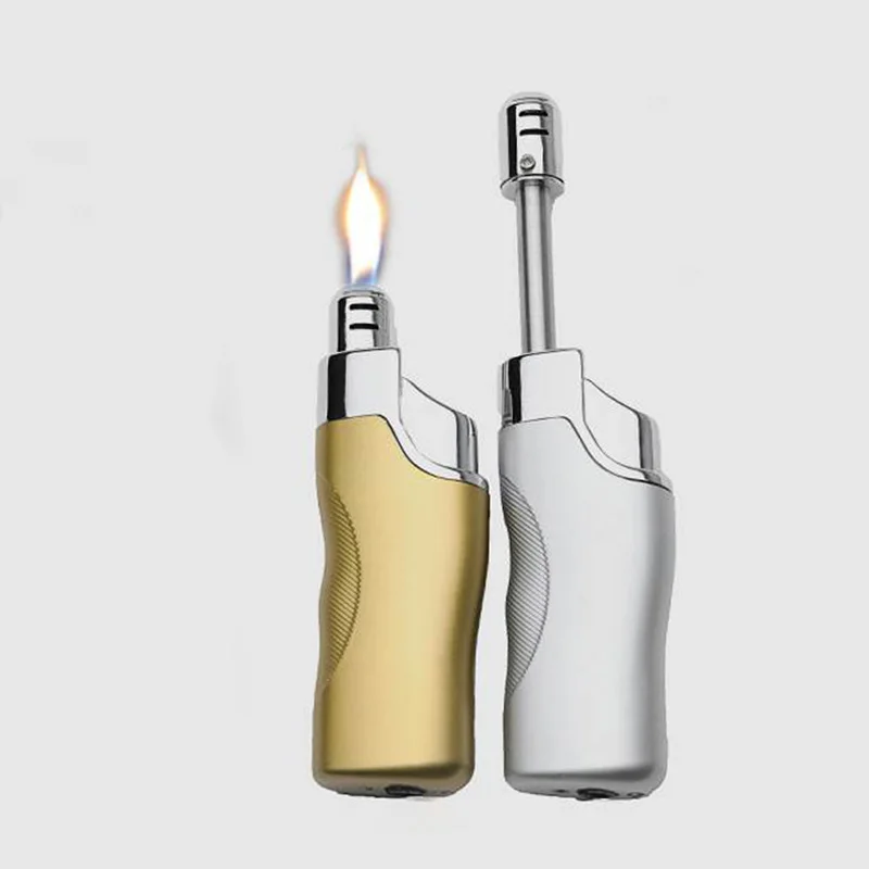 

Регулируемая длина телескопическая металлическая зажигалка кухонный воспламенитель многоразовая Бутановая газовая мини-зажигалка для ка...